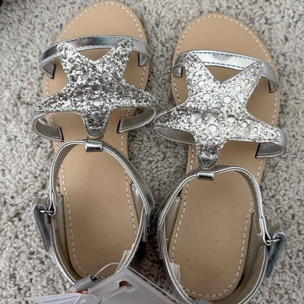 Gymboree Silver Glitter Sandals